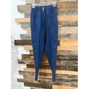 NotPerfectLinen new Doolin in admiral blue linen boho relaxed pants size S/M